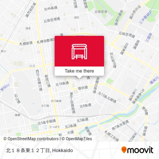 北１８条東１２丁目 map