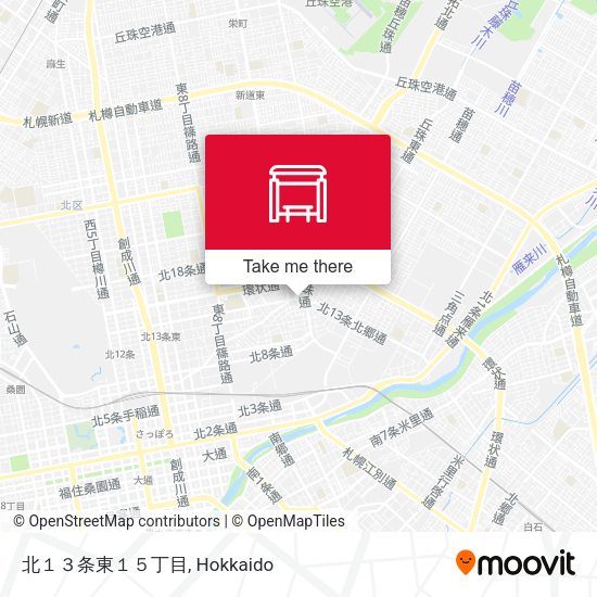 北１３条東１５丁目 map