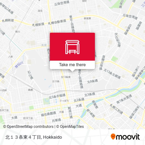 北１３条東４丁目 map