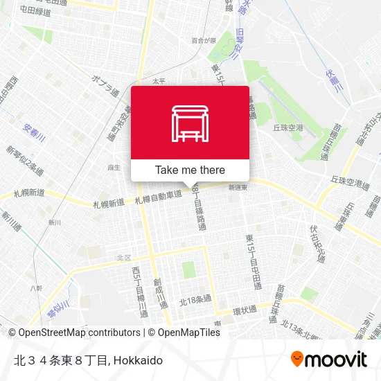 北３４条東８丁目 map