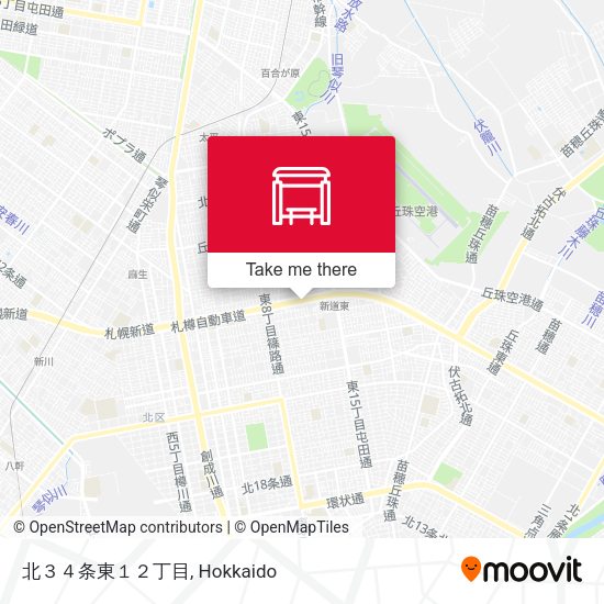 北３４条東１２丁目 map