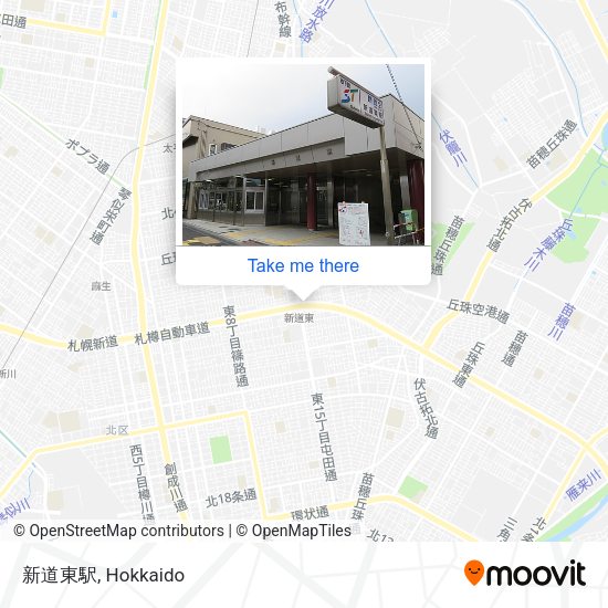 新道東駅 map