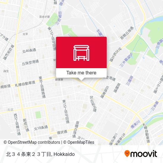 北３４条東２３丁目 map