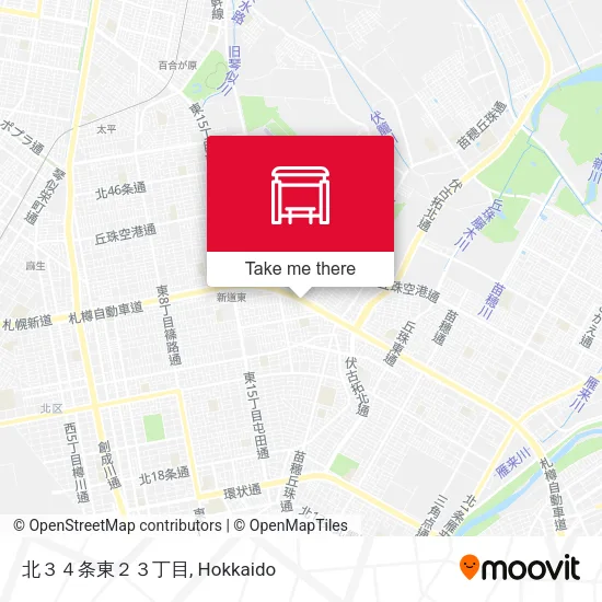 北３４条東２３丁目 map