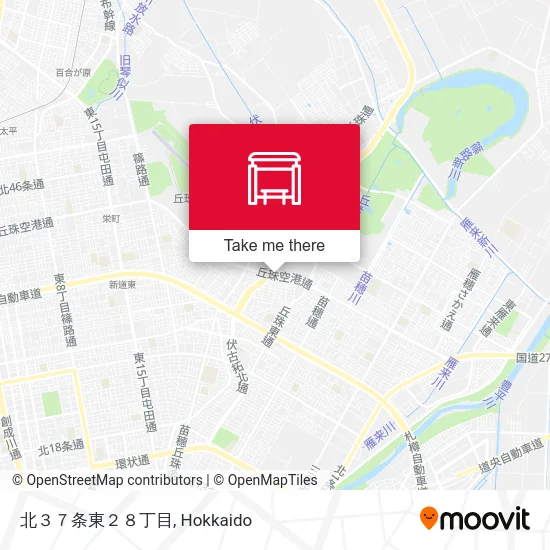 Kita 37-jo Higashi 28-chome map