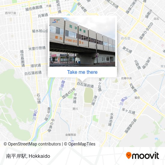 南平岸駅 map