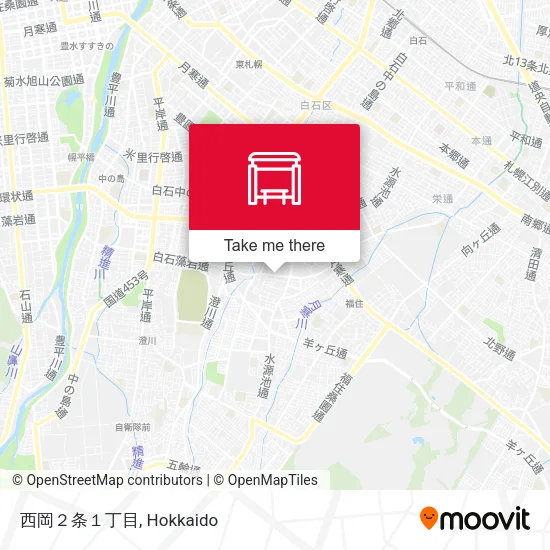 西岡２条１丁目 map