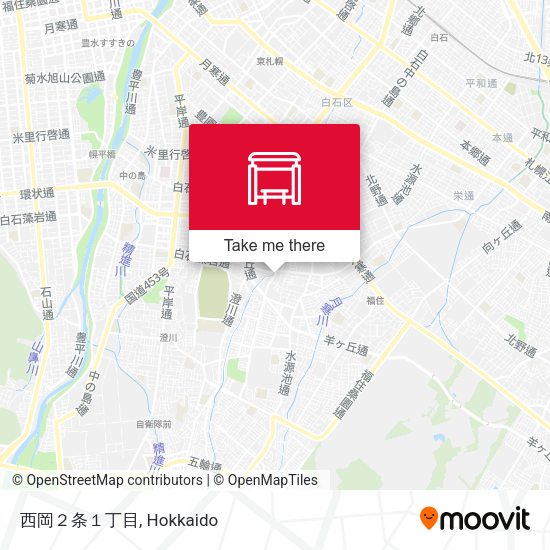 西岡２条１丁目 map