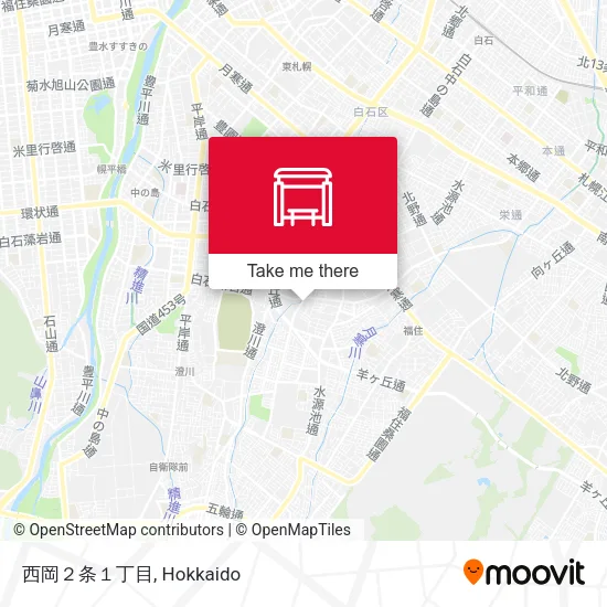 西岡２条１丁目 map