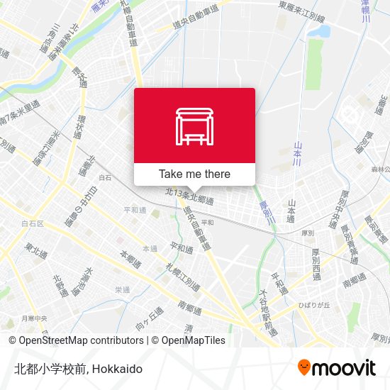 北都小学校前 map