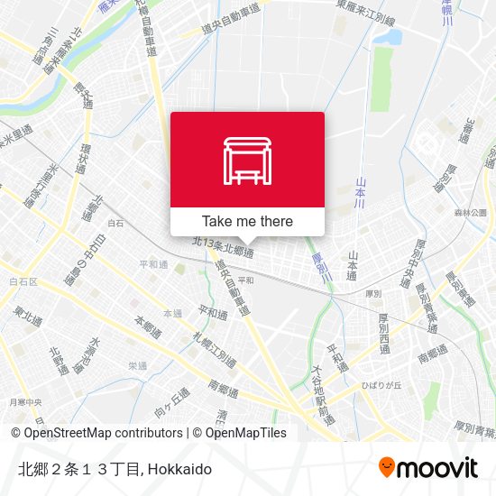 北郷２条１３丁目 map