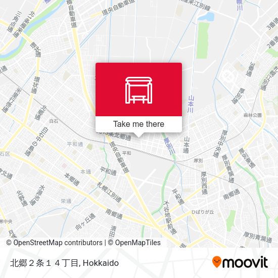 北郷２条１４丁目 map
