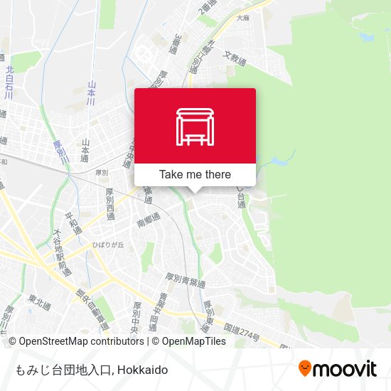 もみじ台団地入口 map