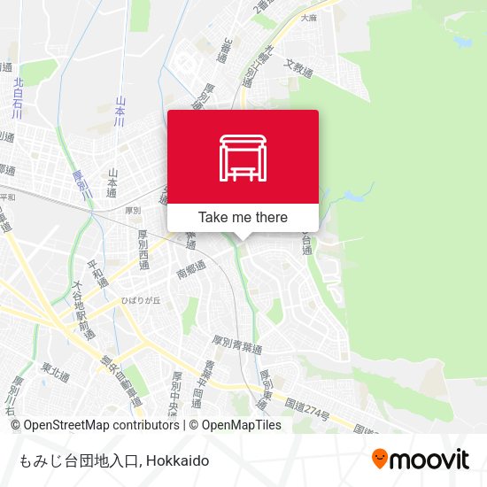 もみじ台団地入口 map