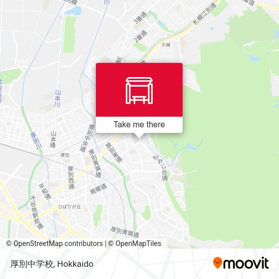 厚別中学校 map
