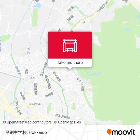 厚別中学校 map