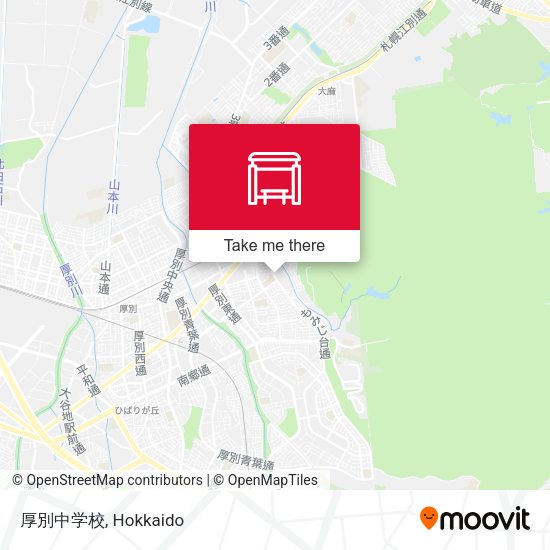 厚別中学校 map