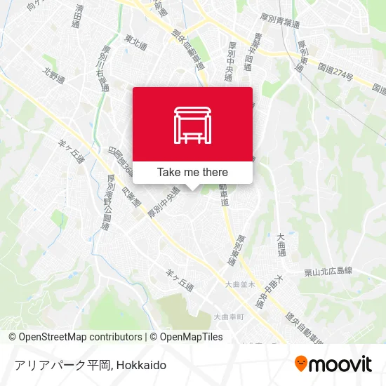 Aria Park Hiraoka map