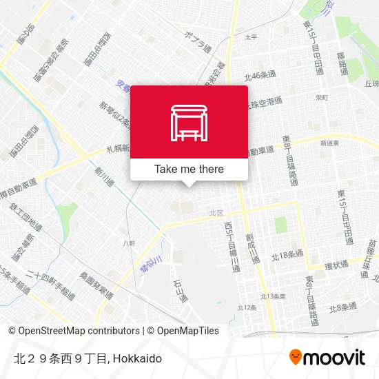 North 29-jo West 9-chome map