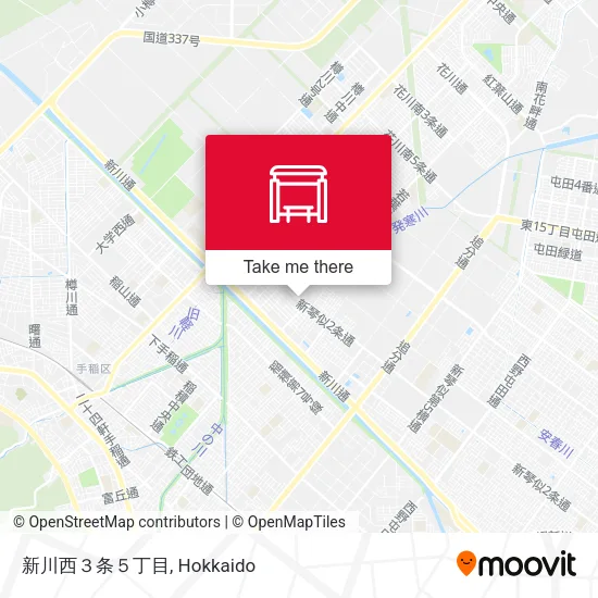 新川西３条５丁目 map