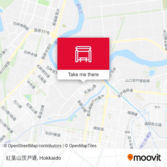 紅葉山茨戸通 map