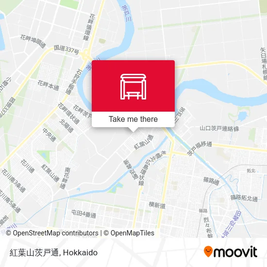 紅葉山茨戸通 map