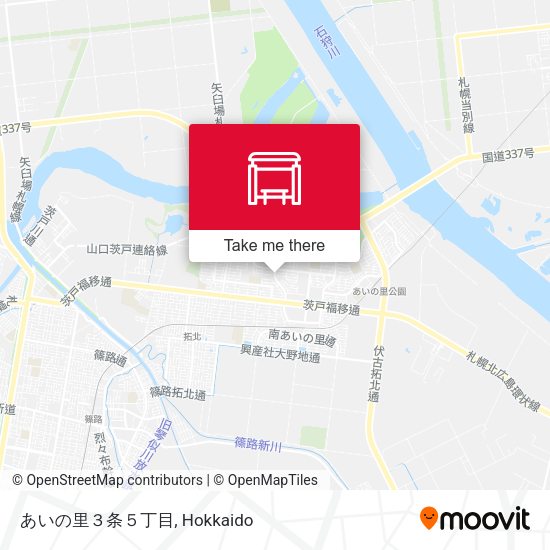 あいの里３条５丁目 map