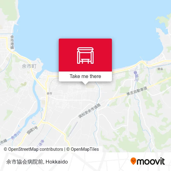 余市協会病院前 map