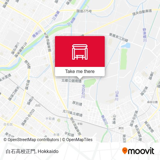 白石高校正門 map