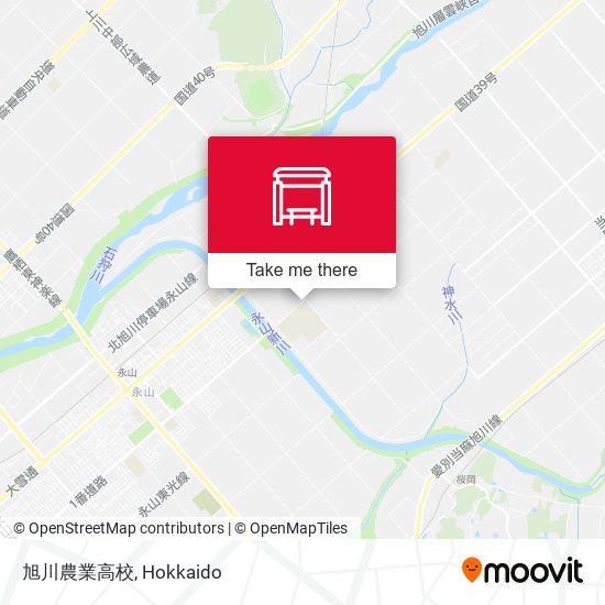 旭川農業高校 map