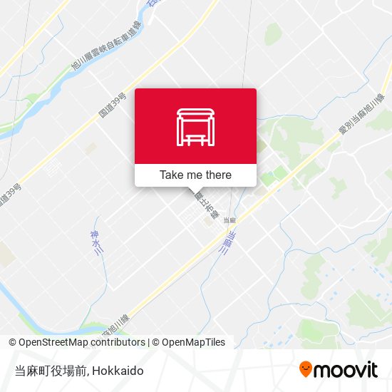 当麻町役場前 map