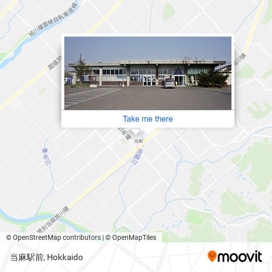 当麻駅前 map