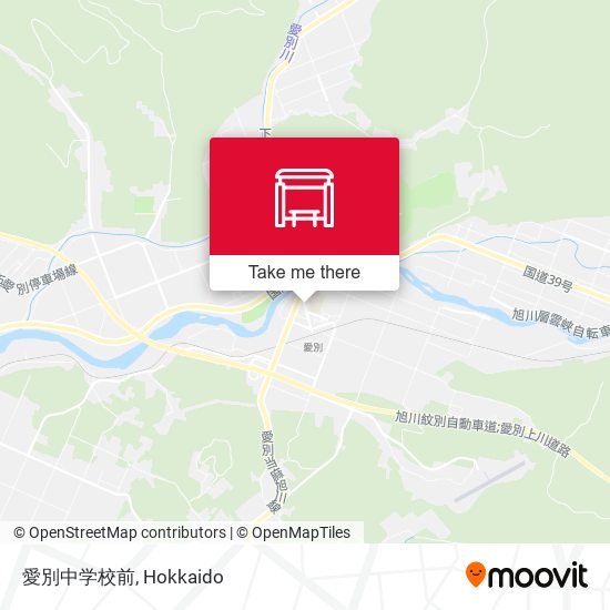 愛別中学校前 map