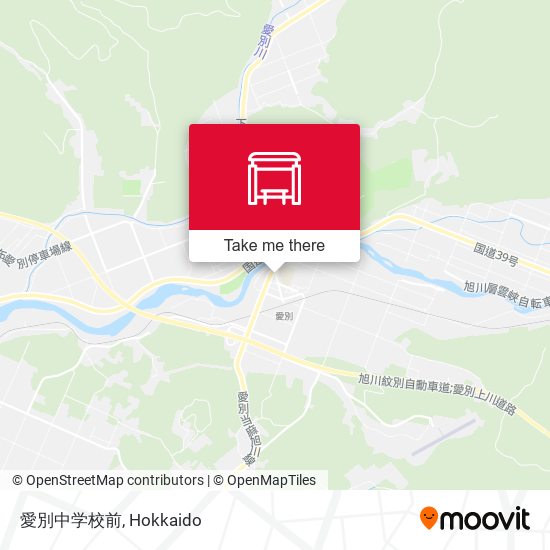 愛別中学校前 map