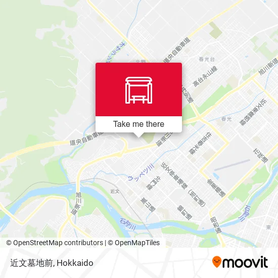 近文墓地前 map