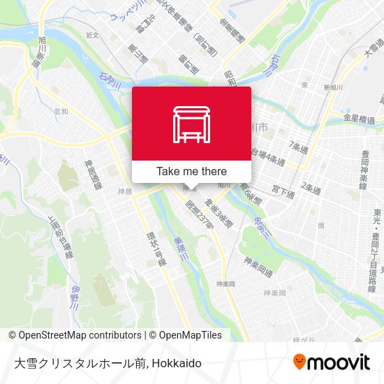 大雪クリスタルホール前 map