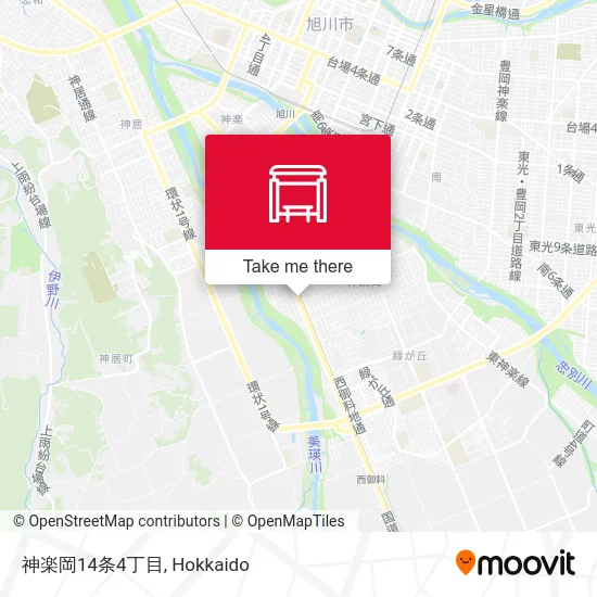 Kaguraoka 14-jo 4-chome map