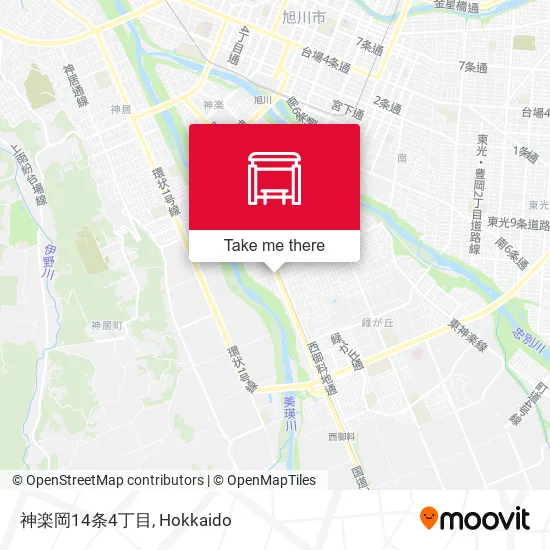 Kaguraoka 14-jo 4-chome map