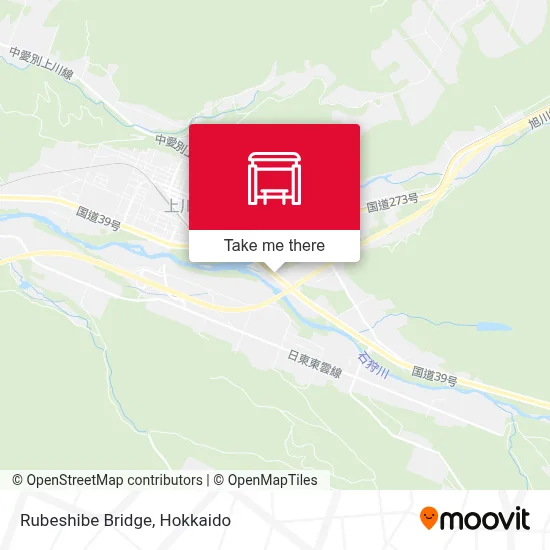 Rubeshibe Bridge map