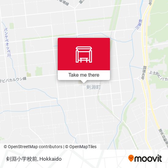 剣淵小学校前 map