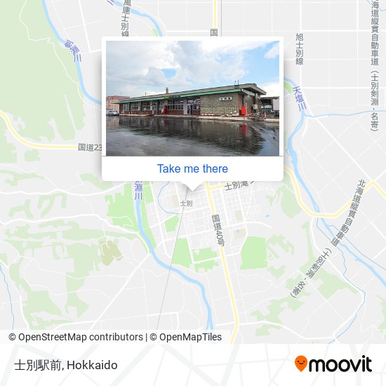 士別駅前 map