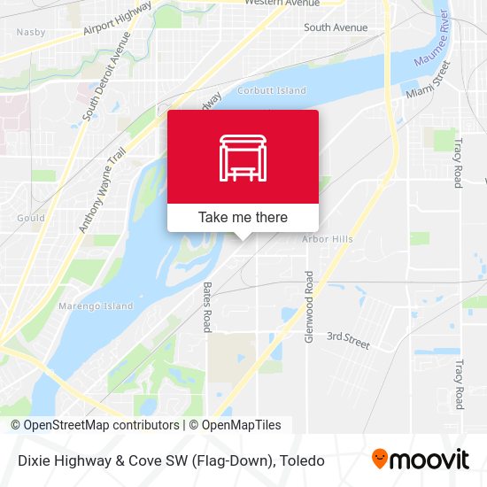 Dixie Highway & Cove SW (Flag-Down) map