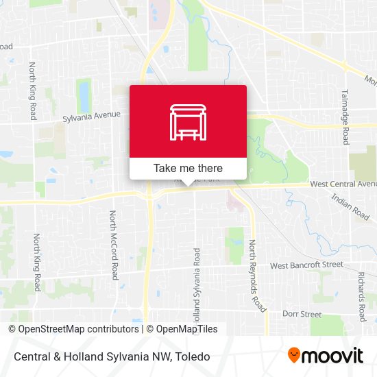 Central & Holland Sylvania NW map