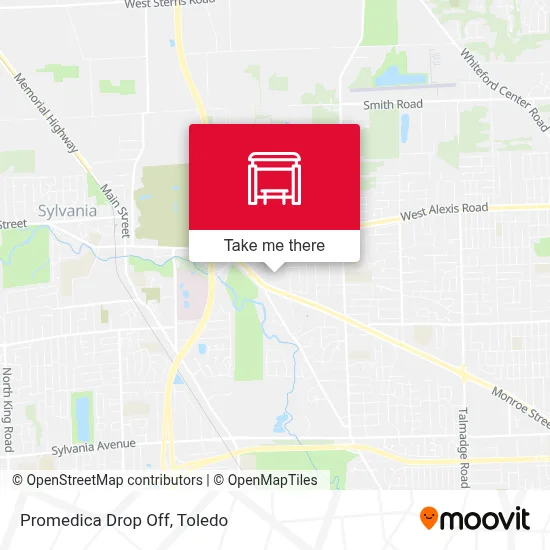 Promedica Drop Off map