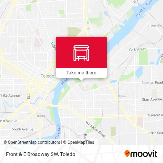 Front & E Broadway  SW map