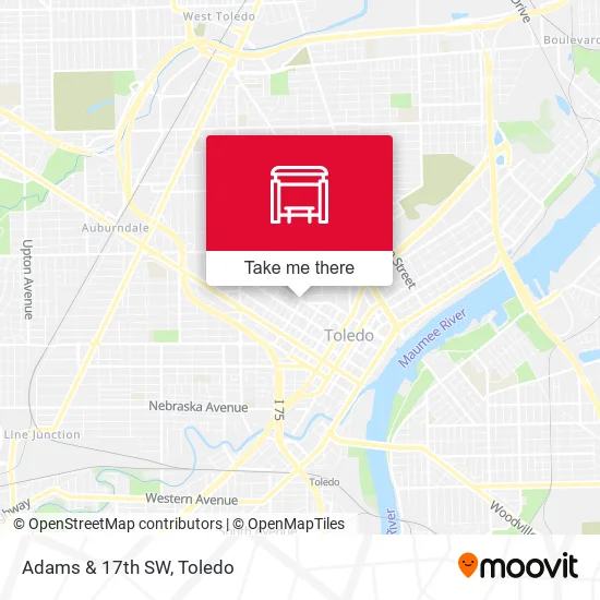 Mapa de Adams & 17th SW
