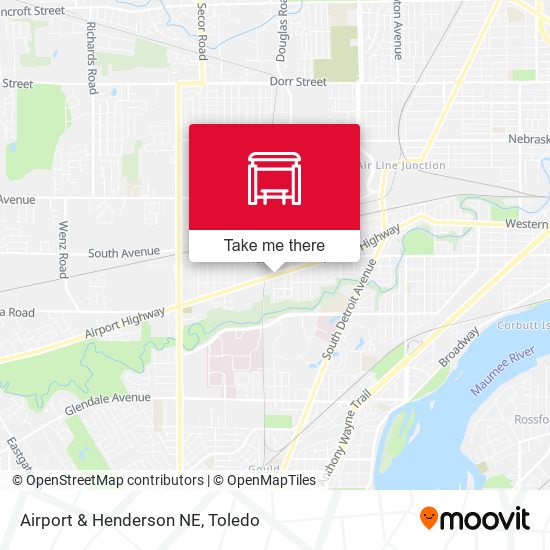 Airport & Henderson NE map