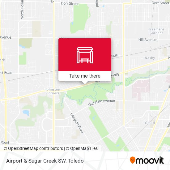 Airport & Sugar Creek SW map