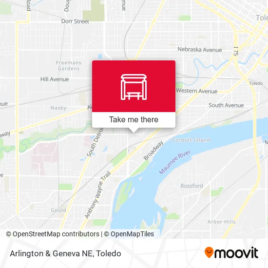 Arlington & Geneva NE map