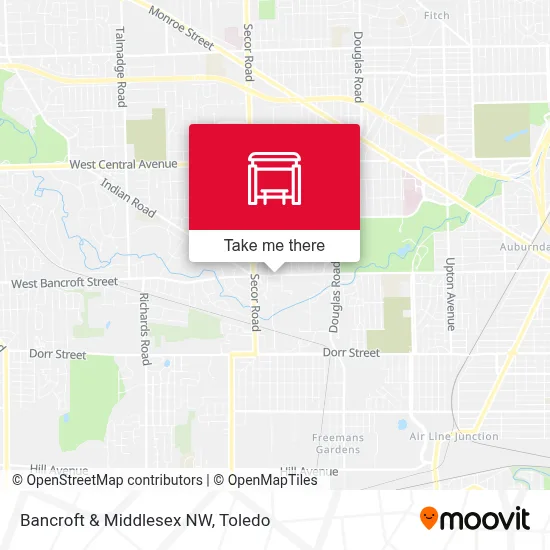 Bancroft & Middlesex NW map